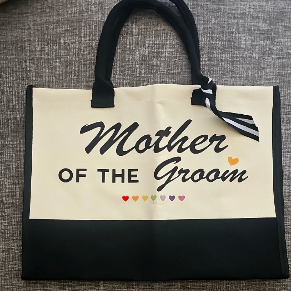 Mother of the Groom Tote Bag - Black and Cream